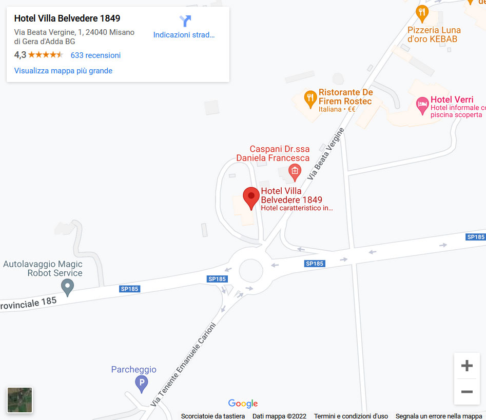 Mappa Villa Belvedere Misano Di Gera D'Adda (BG)